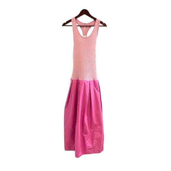 Free People Drops Of Venus Midi Dress Pink Size Large Vacation Spring Summer NWT - Picture 2 of 9